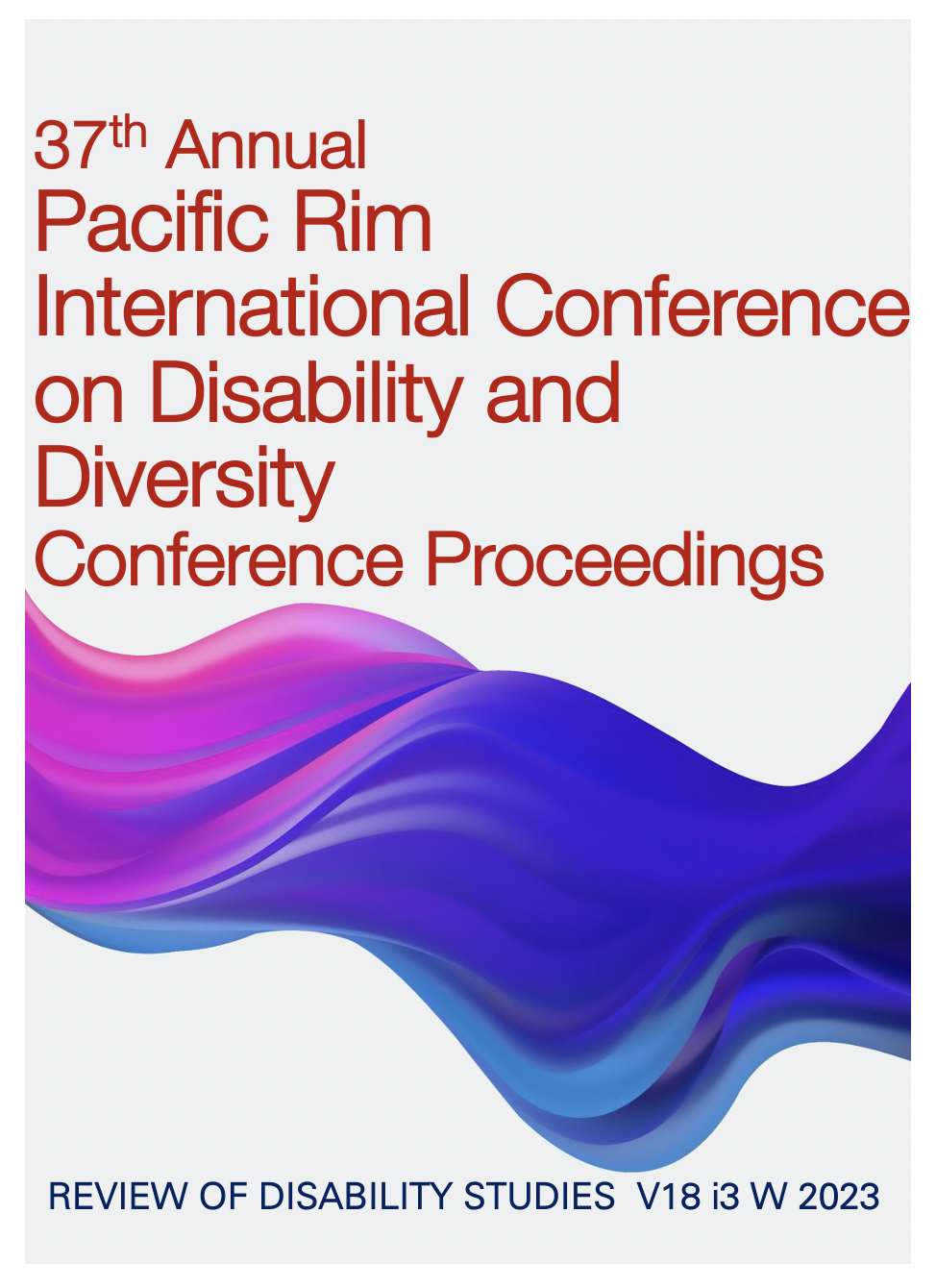 cover of Conference Proceeding Issue with decorative wave-like image